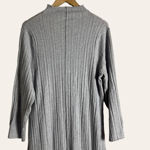Daily Practice by Anthropologie Gray Textured Column Midi Sweater Dress Size 2X - Picture 7 of 11